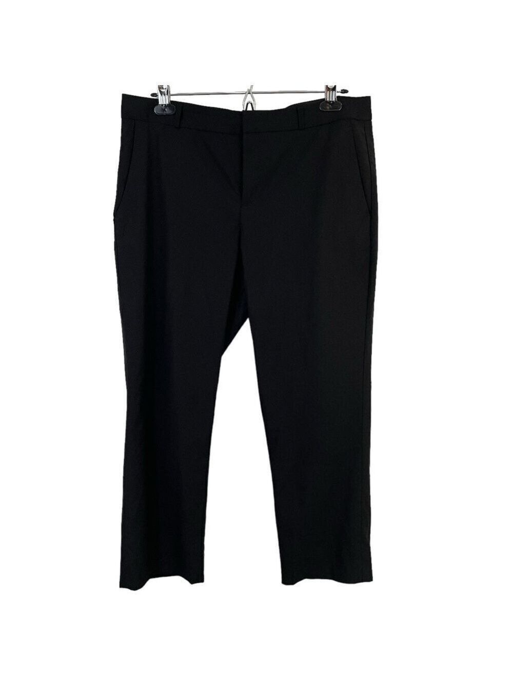 Banana Republic Avery Dress Pants Womens 10 Short Black Straight Leg Trousers